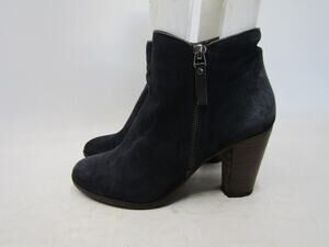 NDC Womens Size 37 EUR Black Suede Zip Ankle Fashion Boots